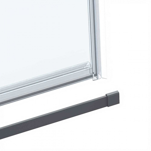 картинка Душевая дверь Como Soft VDS-1CS120CLGM, 1200, вороненая сталь, стекло прозрачное от магазина Сантехстрой