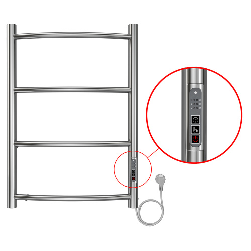 картинка Полотенцесушитель электрический AZARIO VERONA 400/600 4 секции, диммер справа, хром (AZ04846) от магазина Сантехстрой