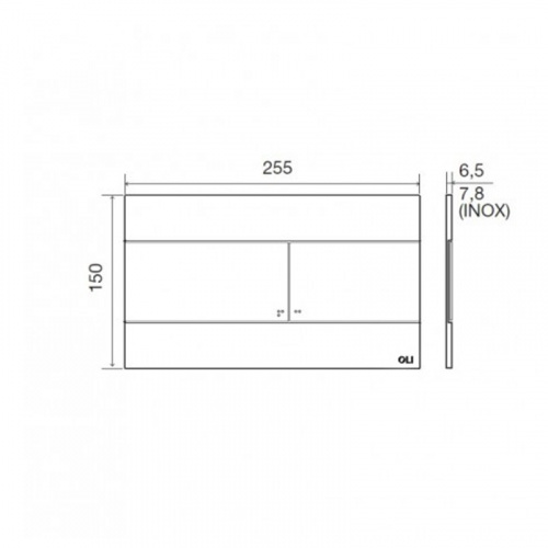 картинка Кнопка смыва Oli SLIM механическая, двойная, хром матовый (CG23000010197/CG23000018039) от магазина Сантехстрой