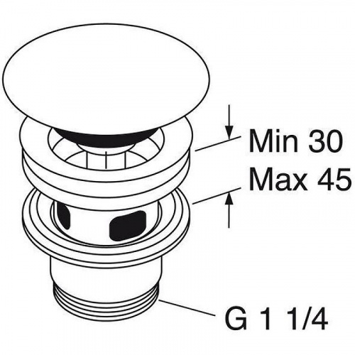 картинка Villeroy&Boch Донный клапан, диаметр, мм-32, для раковины, тип-незапираемый с решеткой, цвет альпийский белый от магазина Сантехстрой