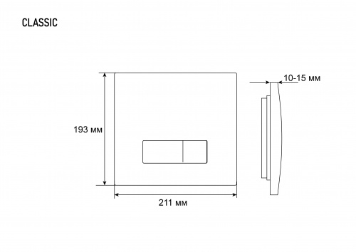 картинка Клавиша смыва Grossman Classic 800.T1.04.000.000 белый глянцевый от магазина Сантехстрой