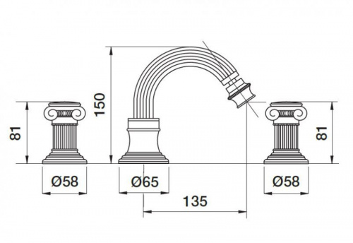 фото смеситель для биде cezares olimp-bbs2-01-sw