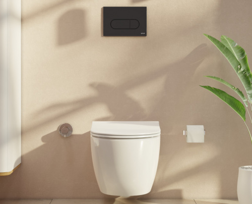 картинка Комплект Vitra: инсталляция Core 732-5800-01 + панель смыва Root R 740-2211, черный матовый + крепеж от магазина Сантехстрой