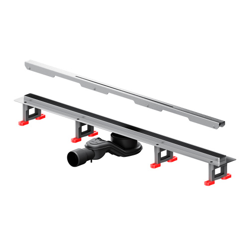 картинка W01SC-S11-080-05SB MasterFlow Трап для душа линейный универс затвор Slim line 80см цвет сталь мат от магазина Сантехстрой