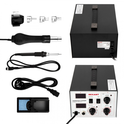 картинка Паяльная станция (паяльник + фен),  модель R852AD+,  100-500°C,  LED дисплей REXANT от магазина Сантехстрой