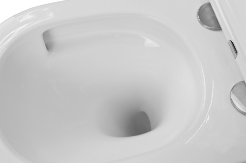 картинка Унитаз подвесной Azario Teramo 515х355х365 безободковый, скрытое крепление, смыв "Торнадо", в комплекте с сидением микролифт (AZ-0053-UQ3) от магазина Сантехстрой