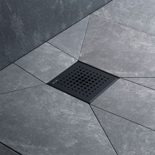 картинка W02BD-P11-010-01BM PrimeFlow Трап для душа точечный мокрый затвор Cut Gradient 10см цвет черн мат от магазина Сантехстрой