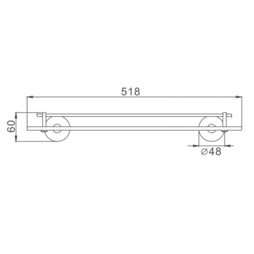 картинка Полка стеклянная Haiba черный (HB8707) от магазина Сантехстрой