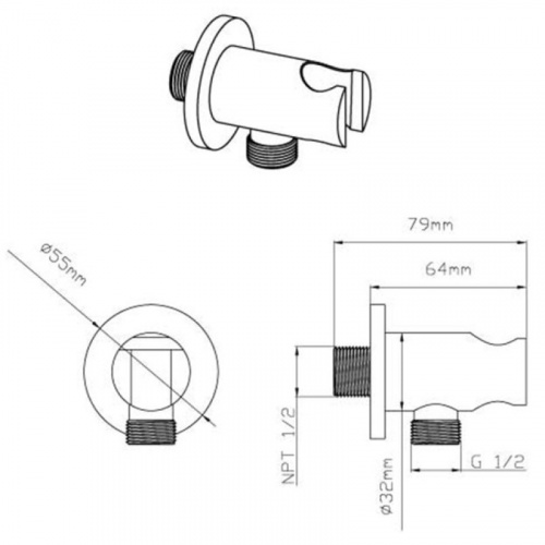 картинка Душевой комплект 247 мм Vincea Inspire VSFW-433TI1CH от магазина Сантехстрой