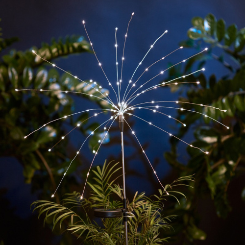 картинка Светильник грунтовый Одуванчик большой 3000К,  со встроенным аккумулятором,  солнечной панелью,  датчиком освещенности LAMPER от магазина Сантехстрой