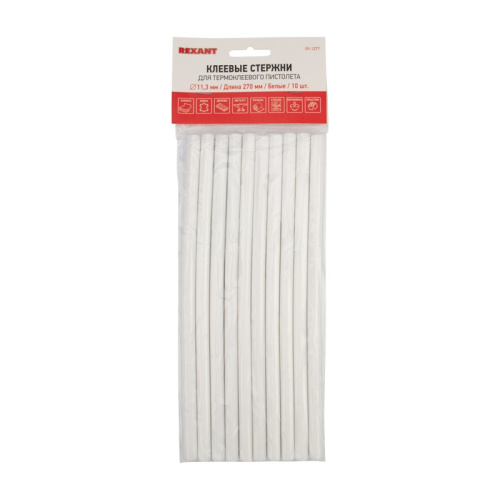 картинка Стержни клеевые Ø11мм,  270мм,  белые (10 шт/уп),  хедер REXANT от магазина Сантехстрой