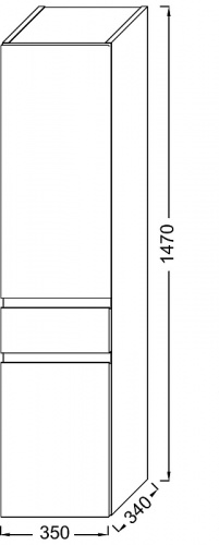 картинка Пенал Jacob Delafon Madeleine 35 eb2069g-j53 Черный от магазина Сантехстрой