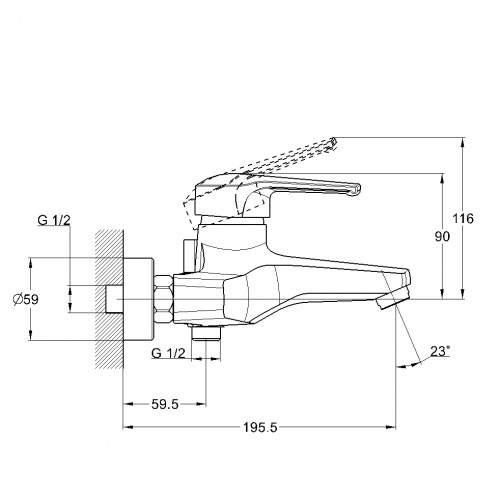фото смеситель solone sitb3-a182 для ванной
