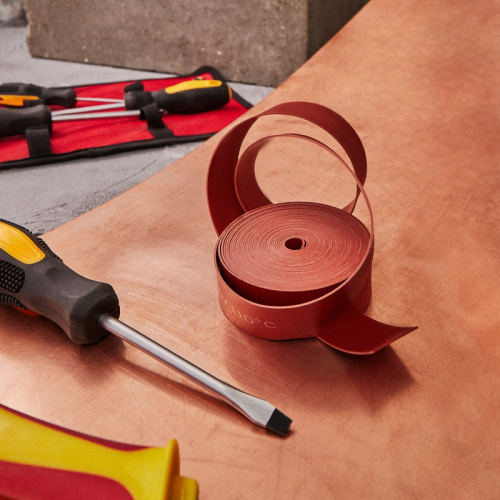 картинка Термоусаживаемая лента с клеевым слоем REXANT 25х0,8 мм,  красная,  ролик 5 м,  ТЛ-0,8 от магазина Сантехстрой