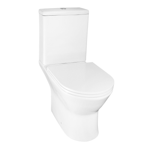 картинка Унитаз - компакт Azario Dante 360х660х805 напольный, безободковый, быстросъемное сиденье микролифт (93589) от магазина Сантехстрой