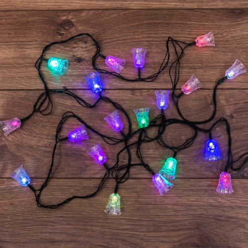картинка Гирлянда светодиодная Колокольчики 20 LED RGB 2,8 метра от магазина Сантехстрой