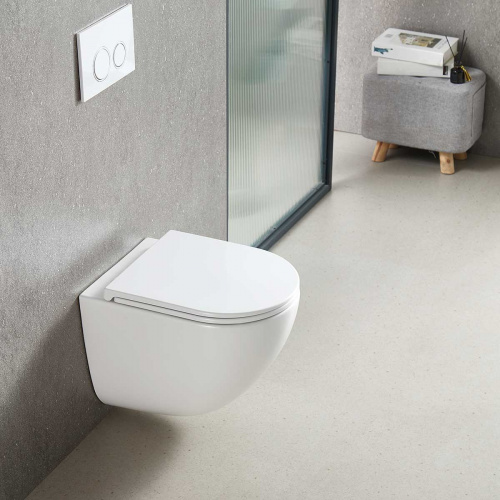 картинка Унитаз подвесной Tornado Bien VT1-51T, цвет белый, ультратонкое soft-close сиденье от магазина Сантехстрой