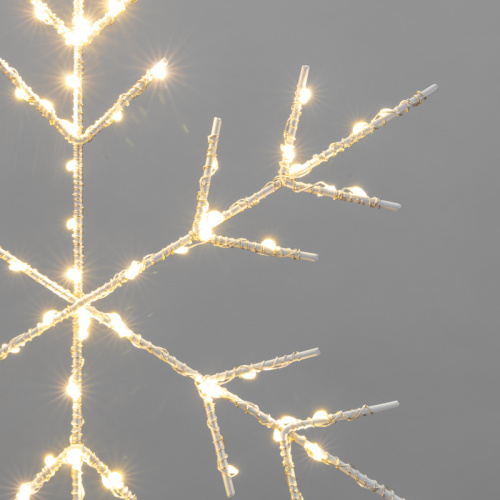 картинка Светодиодная подвесная фигура Снежинка на металлическом каркасе, цвет теплый белый NEON-NIGHT от магазина Сантехстрой