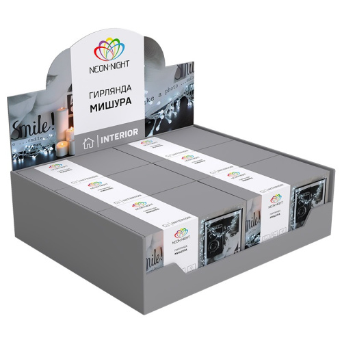 картинка Гирлянда Мишура LED 6 м прозрачный ПВХ,  576 диодов,  цвет розовый от магазина Сантехстрой