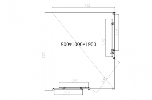 картинка Душевой уголок Slim-N VSS-4SN8010CLG, 1000*800, брашированное золото, стекло прозрачное от магазина Сантехстрой