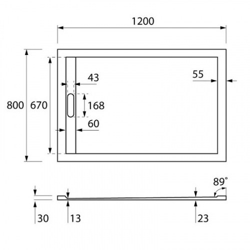 картинка Душевой поддон из искусственного камня Cezares Tray 120x80 TRAY-AS-AH-120/80-30-W Белый от магазина Сантехстрой