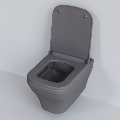 картинка Сиденье д/унитаза Ambassador Benefit 202T20301S (тонкое) СЕРОЕ МАТОВОЕ от магазина Сантехстрой