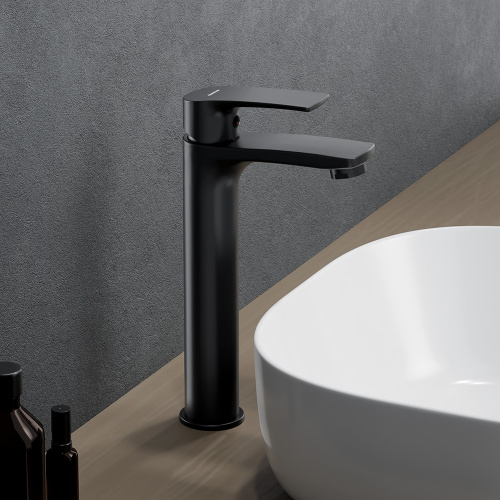 картинка 480250300 Eclipse 2.0, смеситель для умывальника высокий, черный от магазина Сантехстрой