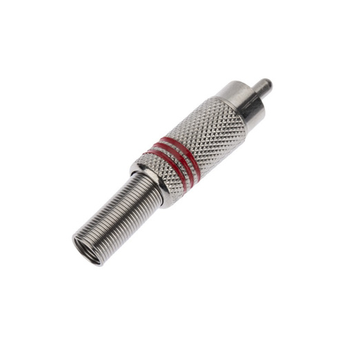 картинка Разъем штекер RCA металл под винт черный/красный REXANT от магазина Сантехстрой