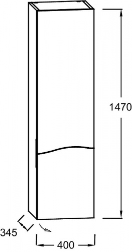 картинка Пенал Jacob Delafon Sherwood 40 R eb1836rru-p6 Бежевый от магазина Сантехстрой