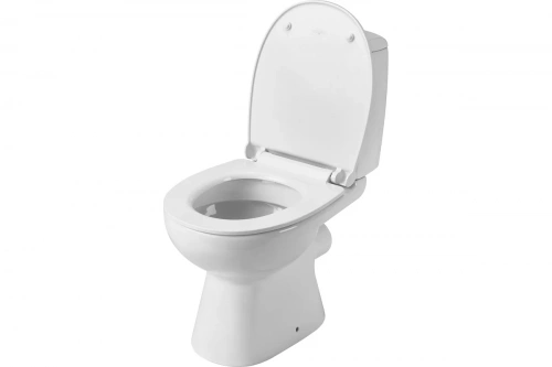 картинка Унитаз-компакт SANTEK 1.WH30.2.415 ЦЕЗАРЬ стандарт 2-режима, дюроsoft-close, тонкое 00000059828 от магазина Сантехстрой