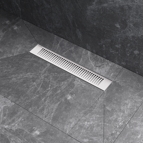 картинка W02SC-P11-040-01SB PrimeFlow Трап для душа линейный универс затвор Cut Gradient 40см цвет сталь мат от магазина Сантехстрой