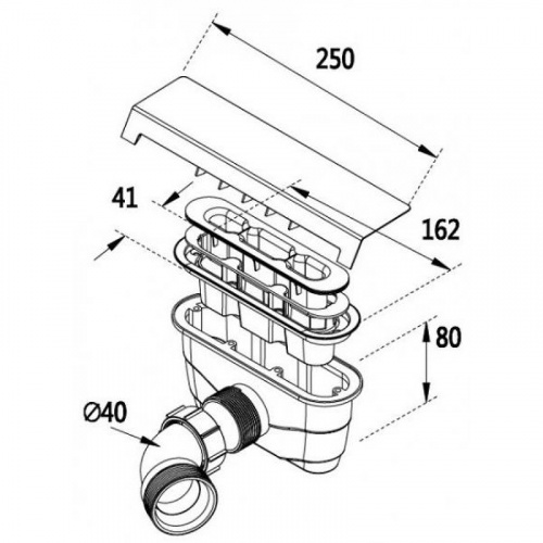 картинка Сифон для душевого поддона Cezares TRAY-AS-01 Белый от магазина Сантехстрой