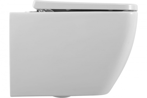 картинка Подвесной безободковый унитаз Art&Max MONZA с сиденьем в комплекте AM232CHR/SC от магазина Сантехстрой