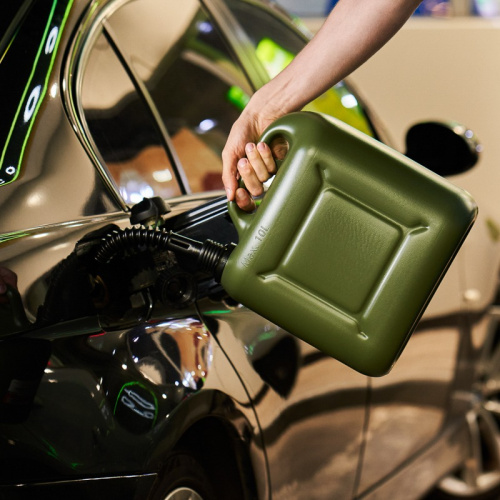 картинка Канистра REXANT для ГСМ и технических жидкостей,  вертикальная 10 л,  пластиковая,  усиленная от магазина Сантехстрой