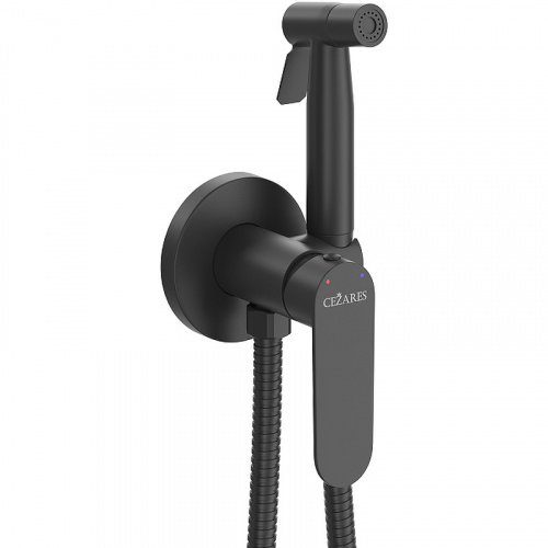 картинка Гигиенический душ со смесителем Cezares Stylus STYLUS-DIF-NOP Черный матовый от магазина Сантехстрой