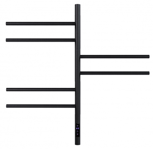 картинка Полотенцесушитель электрический Vincea VTD-1S2CBE 43х80, черный, таймер от магазина Сантехстрой