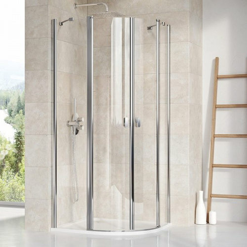 картинка Душевой уголок Ravak Chrome CSKK4 80x80 3Q140C00Z1 профиль Хром стекло Transparent от магазина Сантехстрой