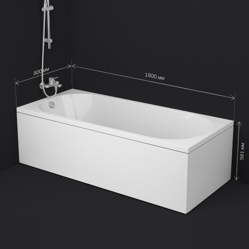 картинка W94A-180-080W-A X-Joy Ванна акриловая 180х80 от магазина Сантехстрой