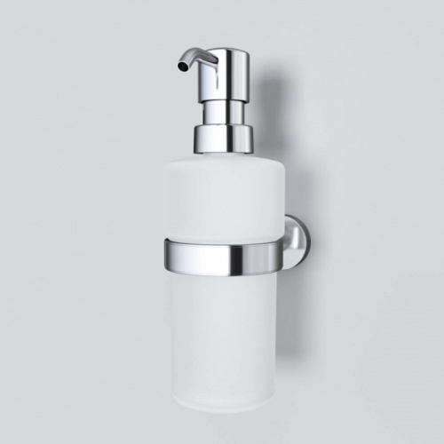 картинка A7436900 Sense L, Стеклянный диспенсер для жидкого мыла с настенным держателем, хром от магазина Сантехстрой