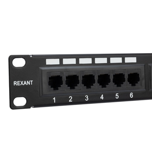 картинка Панель коммутационная 19",  1U,  24 порта, UTP,  RJ-45, CAT 5e REXANT от магазина Сантехстрой