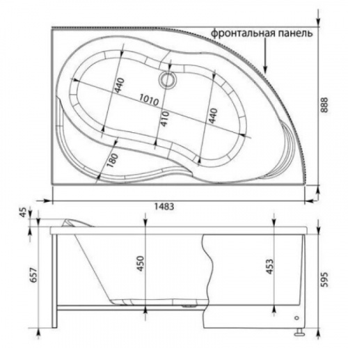 картинка Акриловая ванна Aquanet Graciosa 310239 150х90 левая белый от магазина Сантехстрой