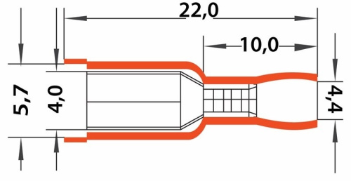 картинка Разъем штекерный изолированный гнездо 4 мм 1.5-2.5 мм² (РШи-м 2.5-4/РШИм 2-5-4 ) синий REXANT от магазина Сантехстрой