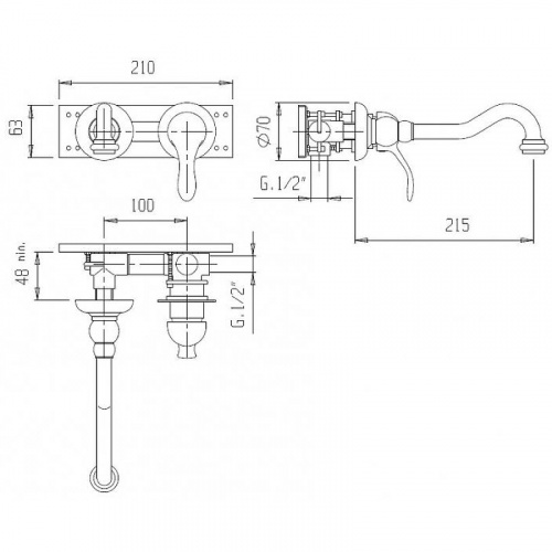 картинка Смеситель для раковины Cezares Elite ELITE-BLS1-01-Nc Хром от магазина Сантехстрой