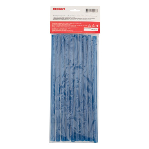 картинка Стержни клеевые Ø11мм,  270мм,  синие (10 шт/уп),  хедер REXANT от магазина Сантехстрой