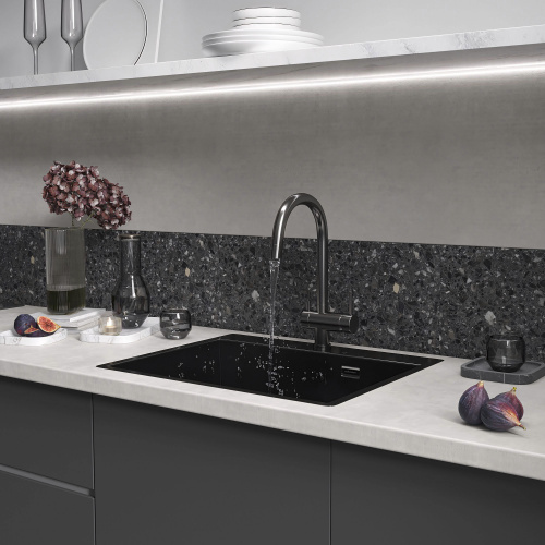 картинка Кухонная мойка Reflexion Iseo RX2260BL оружейная сталь от магазина Сантехстрой