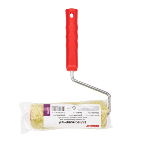 картинка Валик полиакрил зеленый,  ворс 18 мм,  ширина ролика 180 мм,  Ø 42 мм,  бюгель 8 мм серия «Мастер» REXANT от магазина Сантехстрой