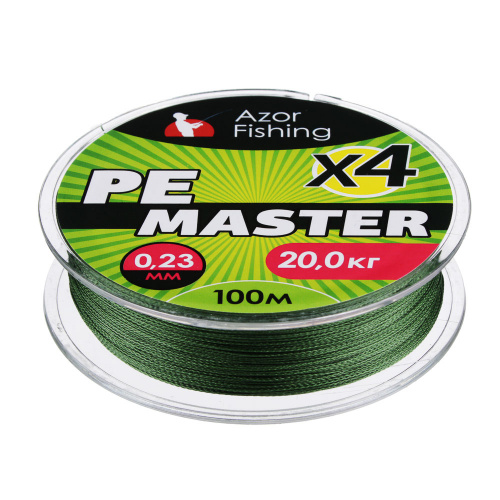 картинка AZOR FISHING Леска плетеная, PE Мастер, 100м, 0,23мм, 20,0кг, зеленая от магазина Сантехстрой