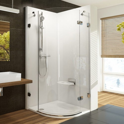 картинка Душевой уголок Ravak Brilliant BSKK3-100 100х100 R 3UPAAA00Y1 профиль Хром стекло Transparent от магазина Сантехстрой