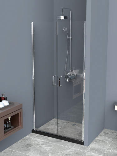 картинка Душевая дверь BelBagno Uno 90 UNO-B-2-90-C-Cr профиль Хром стекло прозрачное от магазина Сантехстрой