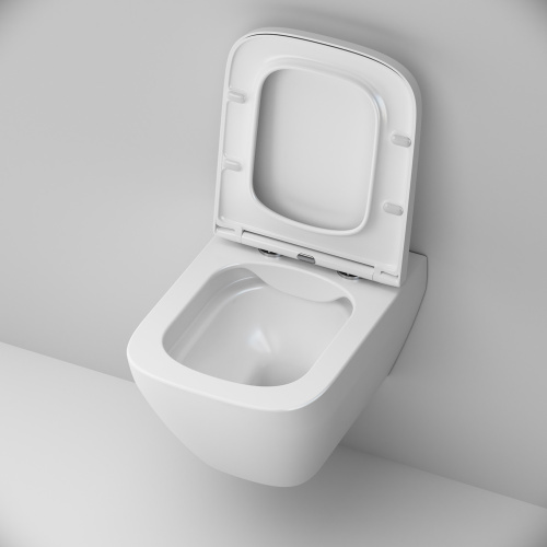 картинка C701701SC Spirit V2.0 Square подвесной унитаз FlashClean с сиденьем микролифт от магазина Сантехстрой